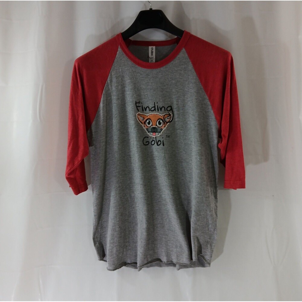 Tultex T-shirt Women's Size Medium Finding Gobi Gray Red